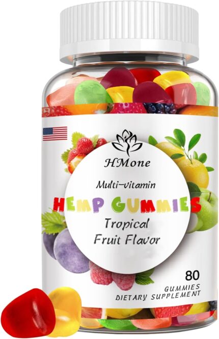 1 Packs Organic Hemp Gummies Extra Strengthen High Potency with Pure