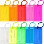 10 Pack Luggage Tags for Suitcases, Airplane Travel Essentials for