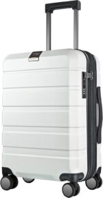 KROSER Hardside Expandable Carry On Luggage with Spinner Wheels &