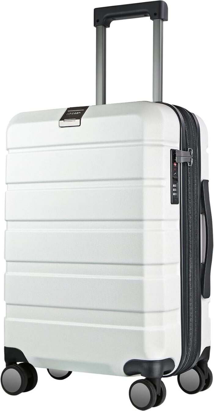 KROSER Hardside Expandable Carry On Luggage with Spinner Wheels &