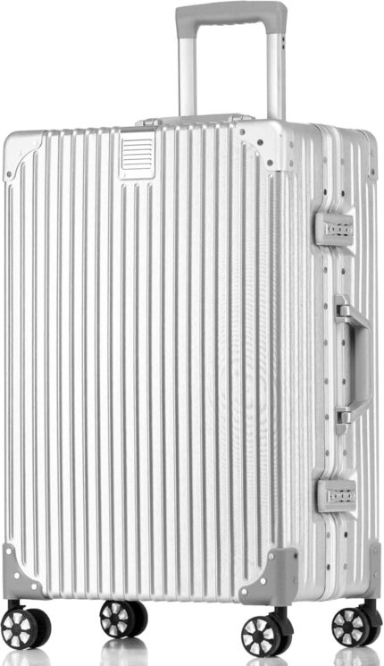 HotWay Carry On Luggage with Aluminum Frame, 20 Inch PC Hard Shell