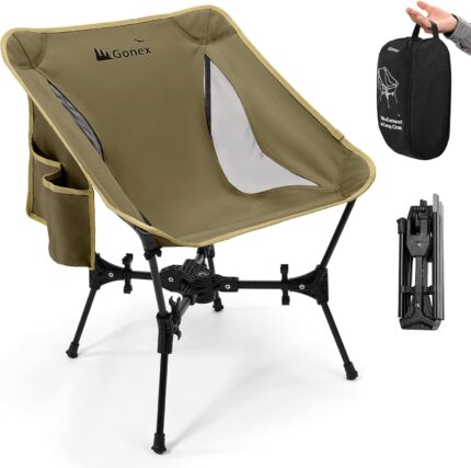 Gonex Camping Chair, Ultra-Compact Portable Lightweight Folding