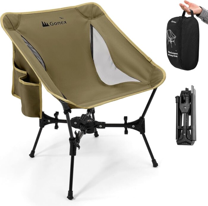 Gonex Camping Chair, Ultra-Compact Portable Lightweight Folding