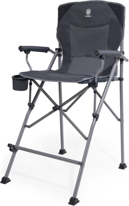 EVER ADVANCED Tall Folding Chair 31", Portable Directors Chair, Bar