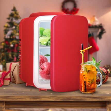 Simple Deluxe Portable Mini Fridge, 4L/6 Can Cooler and Warmer Compact