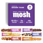 MOSH Variety Pack Keto Protein Bars, High Fiber, Low Carb, Gluten