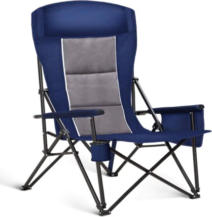 ALPHA CAMP Heavy Duty High Back Camping Chairs with Cup Holder