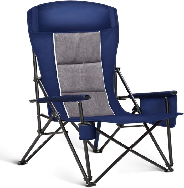 ALPHA CAMP Heavy Duty High Back Camping Chairs with Cup Holder