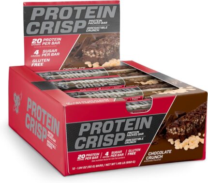 BSN Protein Crisp Bar, Protein Snack Bars, Crunch Bars with Whey