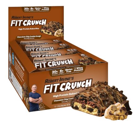 FITCRUNCH Full Size Protein Bars, 6-Layer Baked Bar, 6g of Sugar,
