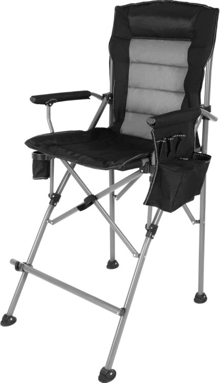 Extra Tall Folding Chairs for Adults 330lbs, Portable Bar Height