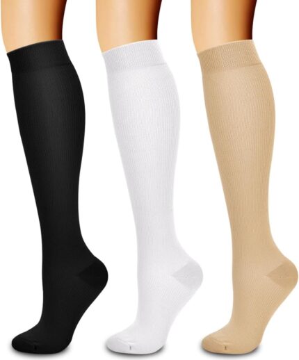 Laite Hebe 3 Pack Medical Compression Sock-Compression Sock for Women