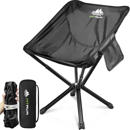 Portable Folding Camping Chair, One-Piece Die-Cast Aluminum Frame