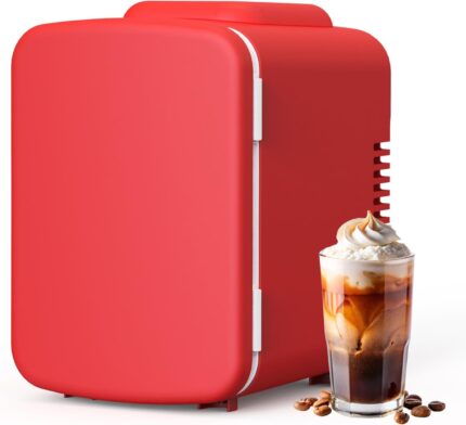YSSOA 4L/6 Can Portable Mini Fridge Warmer & Cooler Compact
