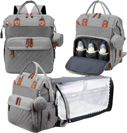 OKAERI. Expandable diaper backpack, outdoor crib, waterproof,