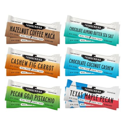 Thunderbird Bars Energy Snack, Gluten-Free with Protein, Healthy Real