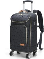 Lekebobor Travel Rolling Backpack, 18 inch Waterproof Bag with 360°