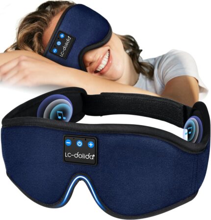 LC-dolida Sleep Headphones, Sleep Mask Bluetooth Wireless Music Eye