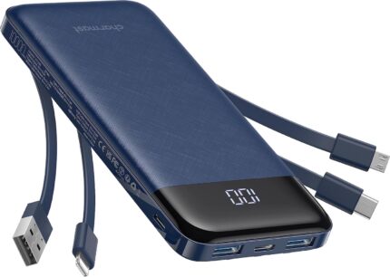 Portable Charger with Built in Cables, Portable Charger with Cords