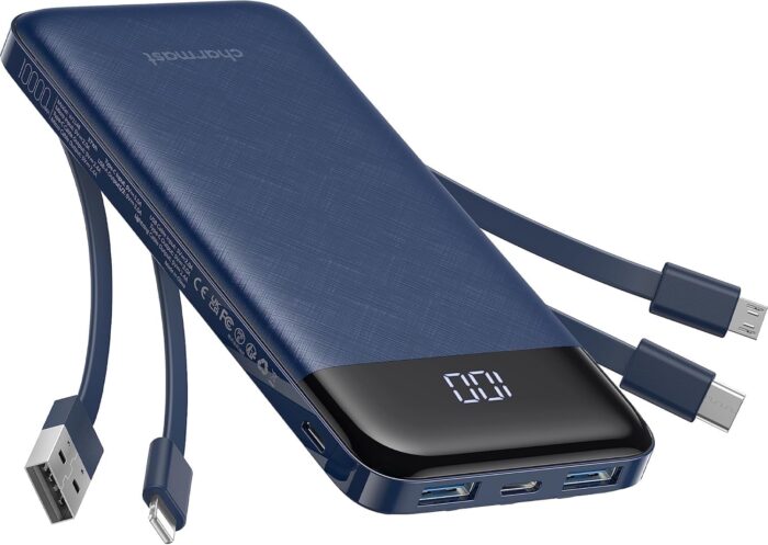 Portable Charger with Built in Cables, Portable Charger with Cords
