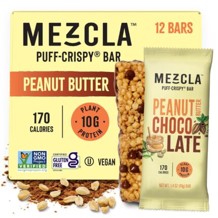 Mezcla Vegan Protein Bars, Gluten Free Snack Made with Pea Protein,