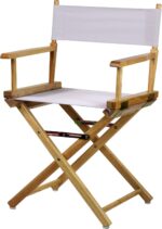 18" Director's Chair Natural Frame-White Canvas
