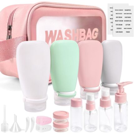 18 Pcs Travel Bottles for Toiletries Gym TSA Approved, Leak Proof with