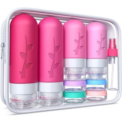 18pack Travel Bottles for Toiletries,TSA Approved Silicone Travel