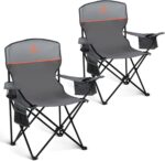 2 Pack Portable Camping Chair for Adults, Folding Outdoor Camp Chair