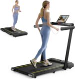 2 in 1 Folding Treadmill, 2.5HP Under Desk Treadmill