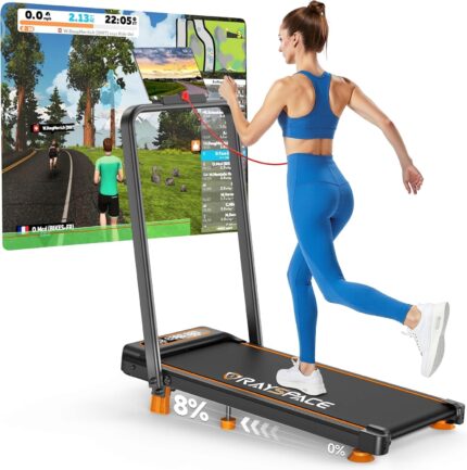 2025 Upgrade Walking Pad Treadmill with 8% Incline & Handle