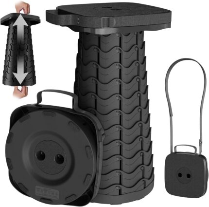 2025 Upgraded Portable Folding Stool, Collapsible Stool, Telescoping