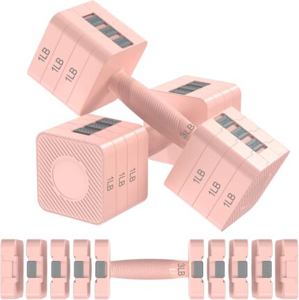 22LBS Adjustable Dumbbells Set, Hand Weights Sets with 5