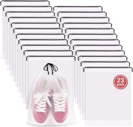 23 Pack Shoe Bags for Travel, 11.8" x 15.7" Waterproof Travel Shoe Bag