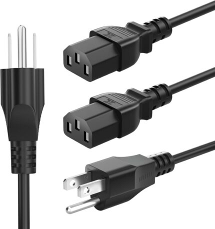 3 Prong Power Cord for Treadmills and Computers, Extra Long