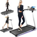 3 in 1 Foldable Treadmill with Desk Workstation - 3.0HP &