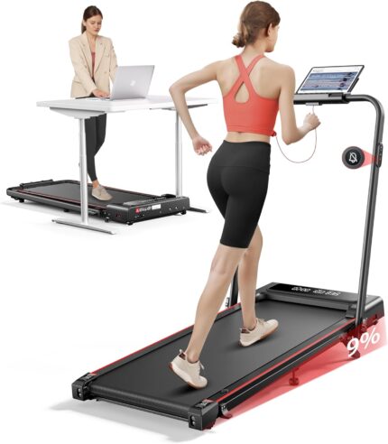4 In 1 Foldable Walking Pad Treadmill with Incline and