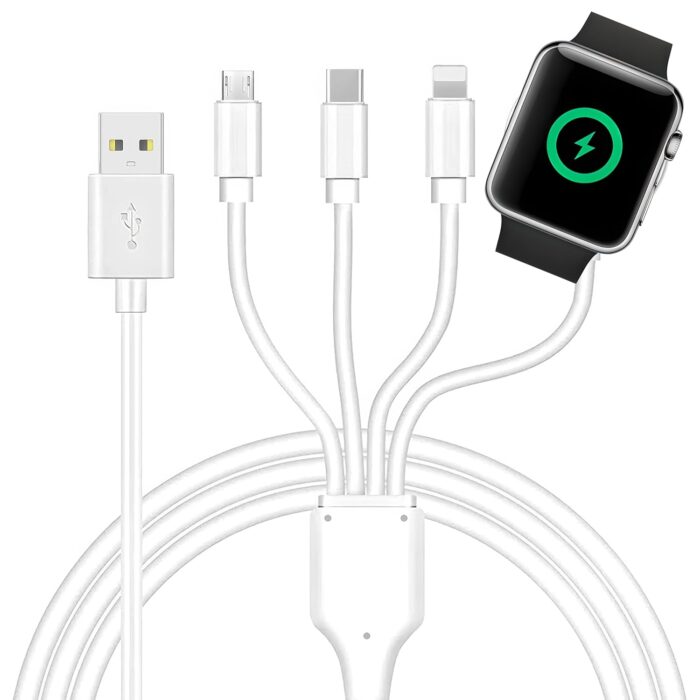 4 in 1 Watch & Phone Charger Cable, Multi Charging Cord, Fast Magnetic
