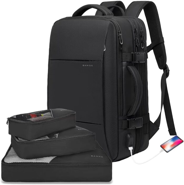 45L Carry On Backpack, Weekender Travel Backpacks, 17.3 inch Laptop