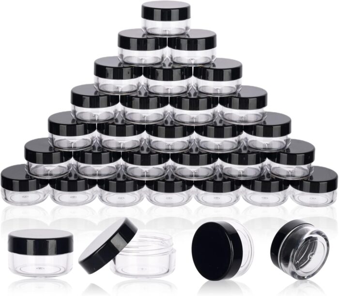 5 Gram Sample Jars with Lids, 100 Count 5ML Empty Cosmetic Containers