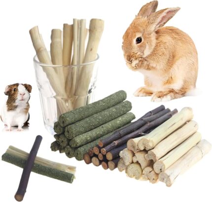600g Guinea Pig and Rabbit Chew Toys - Sweet Bamboo and Timothy Apple