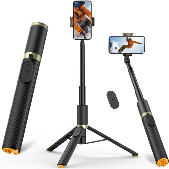 62" Phone Tripod & Selfie Stick, Tripod for iPhone with Remote,