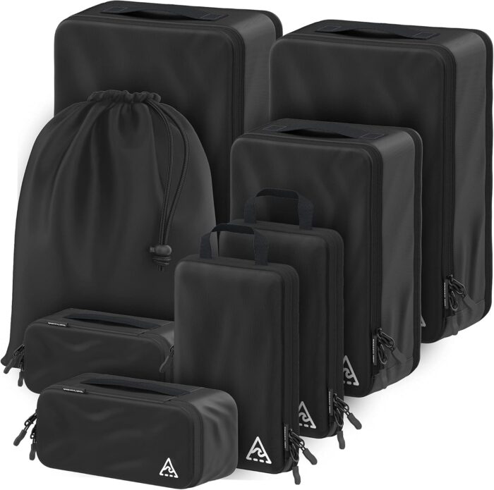 8 Set/4 Set Deluxe Compression Packing Cubes Travel - Maximize Space