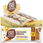 88 Acres Plant Based Seed Protein Bar | 9 Pack, Banana Bread | 12g of