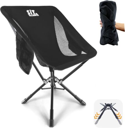 ADJ-Q2 Portable Camping Chair - Adjustable Height Folding Chair,