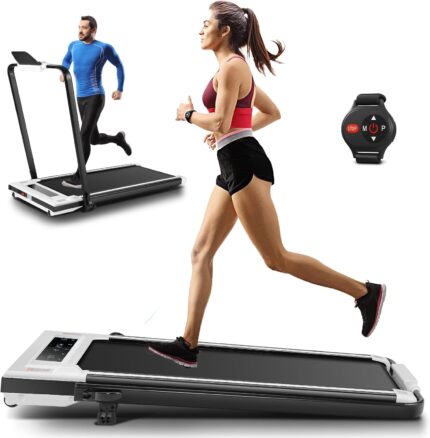 ANCHEER Treadmills with Incline, Under Desk /2s Folding/Max