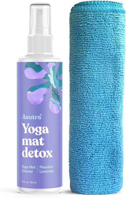 ASUTRA Yoga Mat Cleaner Spray (Peaceful Lavender), 4 fl oz -