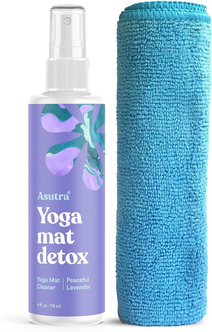 ASUTRA Yoga Mat Cleaner Spray (Peaceful Lavender), 4 fl oz -