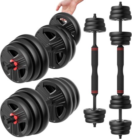 Adjustable Dumbbells, 20/30/40/55/60/70/80/90lbs Free Weight