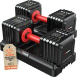 Adjustable Dumbbells Set of 2, 1-Sec Adjustable Weights